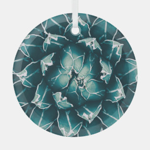Kakteen, abstrakt blaue Natur Ornament Aus Glas