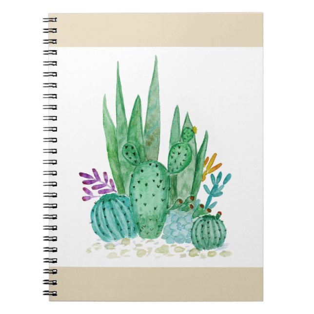 Kakteen, Aquarell Notizblock (Vorderseite)