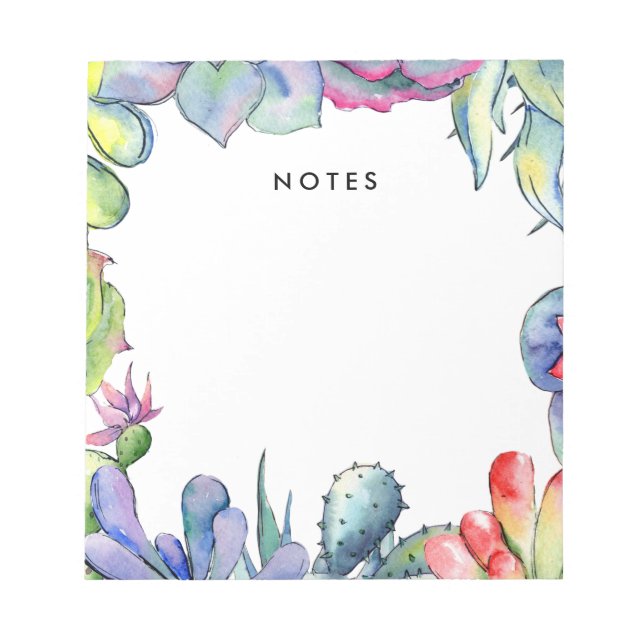 Kakteen, Aquarell Notizblock (Vorderseite)