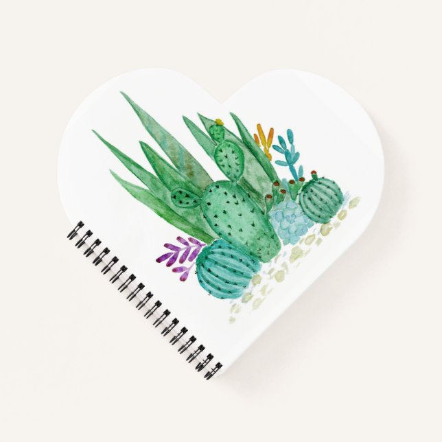 Kakteen, Aquarell Notizbuch (Vorderseite)
