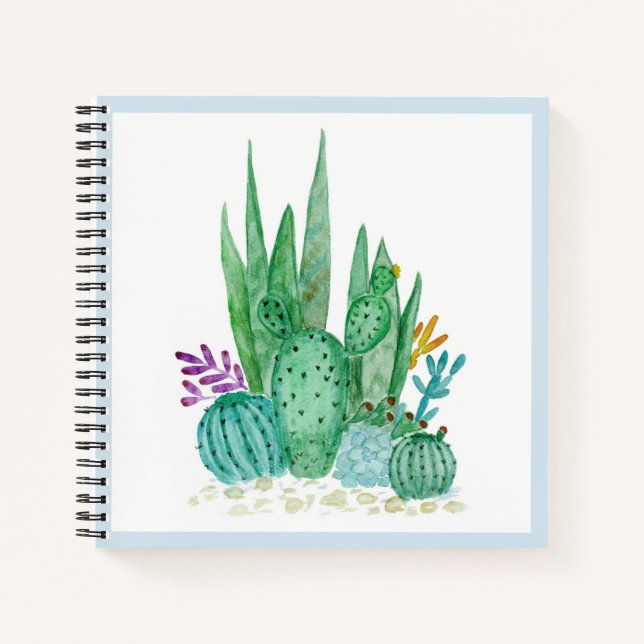 Kakteen, Aquarell Notizbuch (Vorderseite)