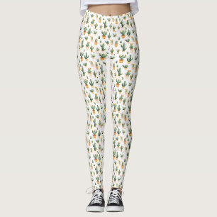 Kakteen auf Weiß Leggings