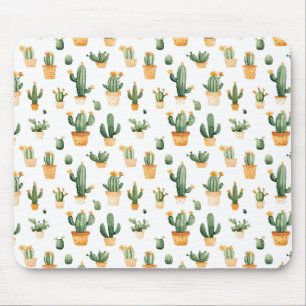 Kakteen auf Weiß Mousepad