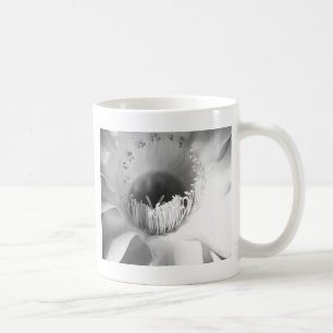 Kakteen-Blume in Schwarz und Weiß #succulent Kaffeetasse