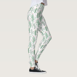Kakteen-botanisches Muster Leggings