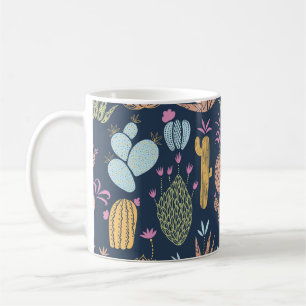 Kakteen Charm: farbenfrohe Vintage Blume Kaffeetasse