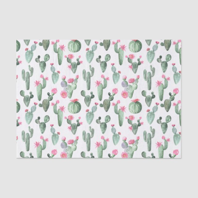 Kakteen grün und rosa seidenpapier (Vorderseite)