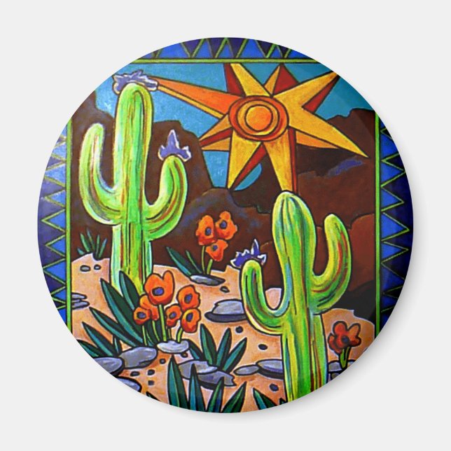 Kakteen im Südwesten Magnet (Vorne)