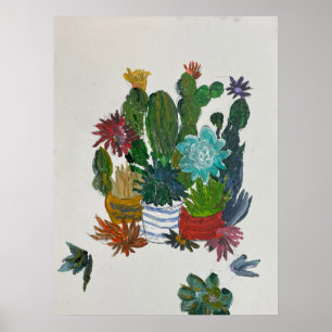 Kakteen in Pots Poster