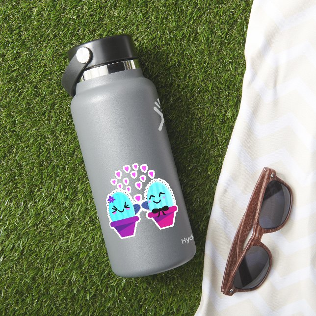 Kakteen-Liebe Aufkleber (HydroFlask Insitu)