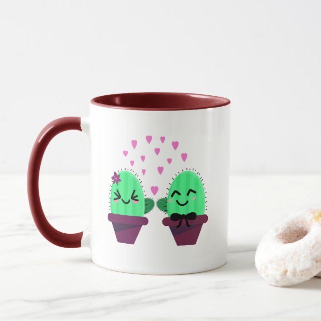Kakteen-Liebe Tasse (Mit Donut)