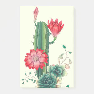 Kakteen mit Blume Post-it Klebezettel