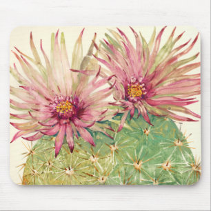 Kakteen, rosa Blüten Mousepad
