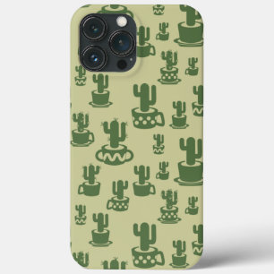 Kakteen-Silhouette in Tassen und Töpfen Case-Mate iPhone Hülle