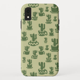 Kakteen-Silhouette in Tassen und Töpfen Case-Mate iPhone Hülle