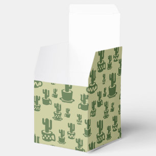 Kakteen-Silhouette in Tassen und Töpfen Geschenkschachtel