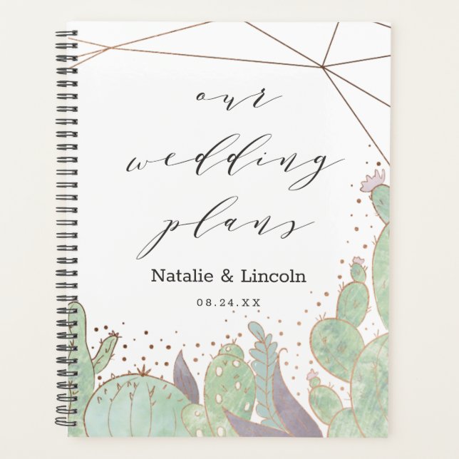 Kakteen & Succulents Geometric Terrarium Wedding Planer (Vorderseite)