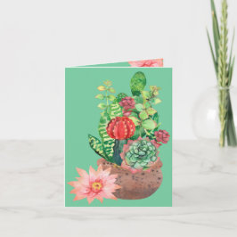 Kakteen, Sukkulente, Kakteen-Blume, Anordnung Karte