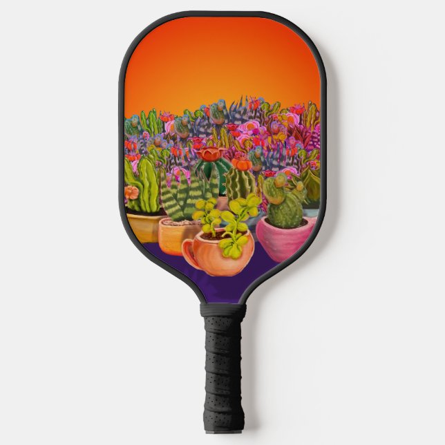 Kakteen & Sukkulenten Pickleball Schläger (Vorderseite)