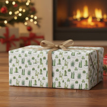 Kakteen-Themed Gift Wrapping Paper