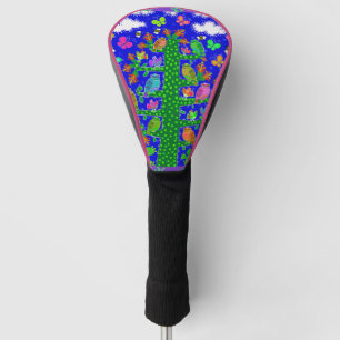 Kakteen Tree with Owls and Birds Golf Headcover