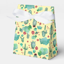 Kakteen und Ladybug-Muster - gelber Hintergrund Geschenkschachtel