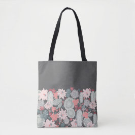 Kakteen und Sukkulente Pflanze in rosa Minze Tasche