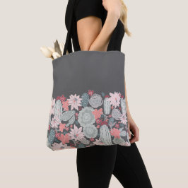 Kakteen und Sukkulente Pflanze in rosa Minze Tasche