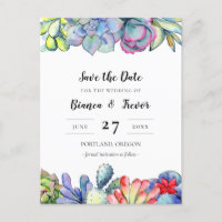 Kakteen, Wasserfarbe Save the Date