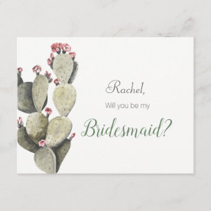 Kakteen werden Sie meine Bridesmaid-Karte sein Einladung