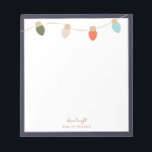 Kaktovik String Lights Notizblock<br><div class="desc">Retro Weihnachtsleuchten Design von Shelby Allison.</div>
