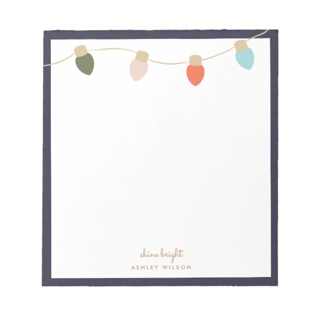 Kaktovik String Lights Notizblock (Vorderseite)