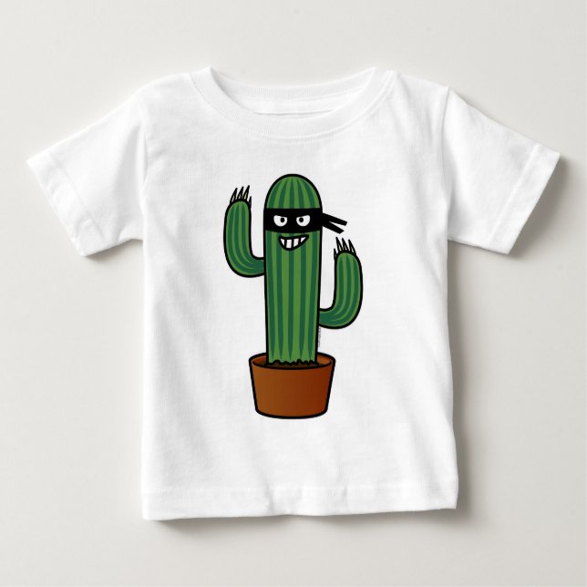 Kaktus bandido ninja verdeckter hinterlistiger baby t-shirt (Vorderseite)