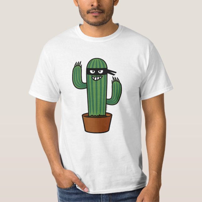 Kaktus bandido ninja verdeckter hinterlistiger T-Shirt (Vorderseite)