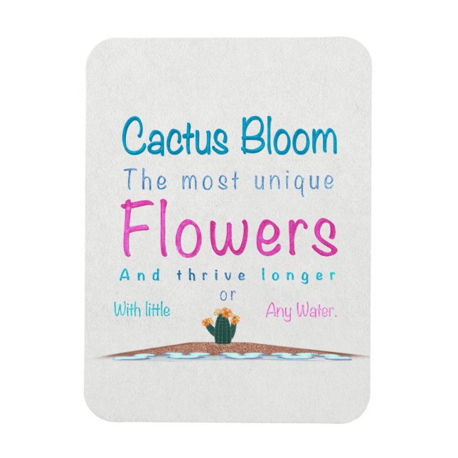 Kaktus blühen die einzigartigsten Blume Magnet (Vertikal)