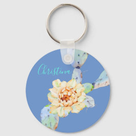 Kaktus blühen Wüste Blume Aquarell Schlüsselanhänger