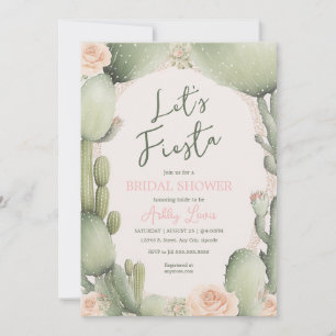 Kaktus Blumen Boho Wüstenfest Dusche Einladung