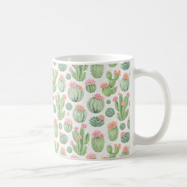 Kaktus Blumengarten Kaffeetasse (Rechts)