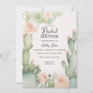 Kaktus Braut Boho Blumen Grünpflanzen Einladung