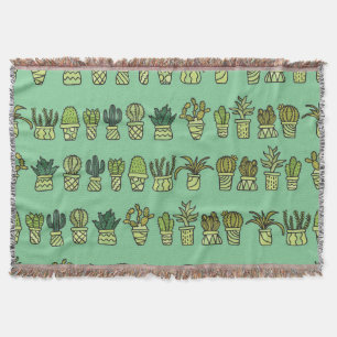 Kaktus Collection: HandGezeichnet Doodle-Set. Decke