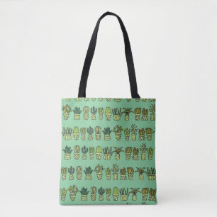 Kaktus Collection: HandGezeichnet Doodle-Set. Tasche