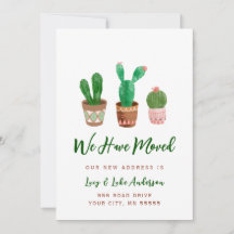 Kaktus, die wir verschoben haben Announcement Card