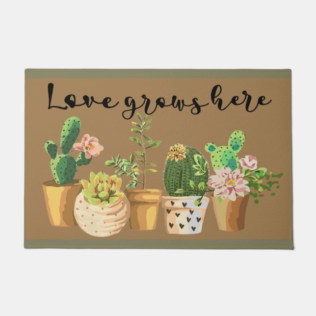 Kaktus Doormat, sukkulente Lover Mat, lustig sukku Fußmatte (Vorderseite)