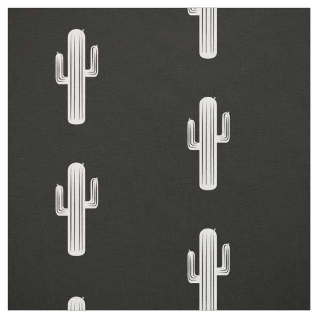 Kaktus-Druck in Schwarzweiss Stoff (Muster)