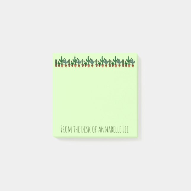 Kaktus-Fahne Post-it Klebezettel (Vorderseite)