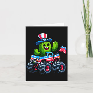 Kaktus fahrender Monstertruck 4. Juli Karte