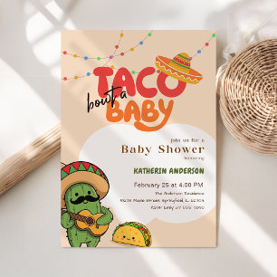Kaktus-Fiesta-Mexikanische-Bunte-Taco-Baby-Party Einladung