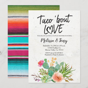 Kaktus-Fiesta-Paar-Duschen-Einladung Einladung