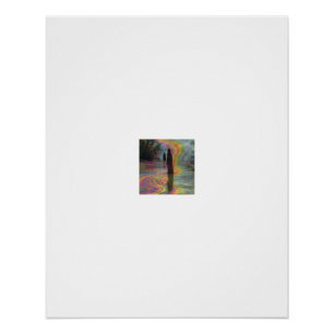 Kaktus Figur Regenbogen Wasser Pfad Poster