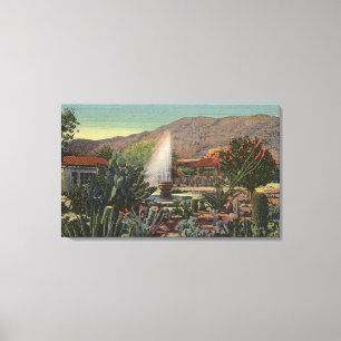 Kaktus-Garten, Palm Springs-Hotel Leinwanddruck